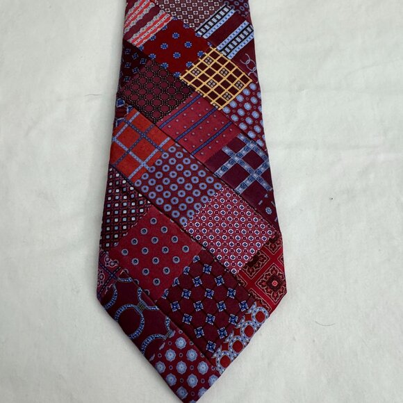 Stefano Ricci Patchwork Pleated Silk Tie - Picture 3 of 3